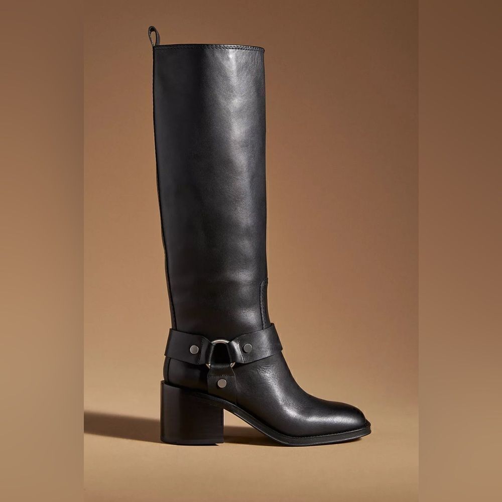 NEW Loeffler Randall Audrey Black Tall Engineer Boot Size 10 - Picture 2 of 8
